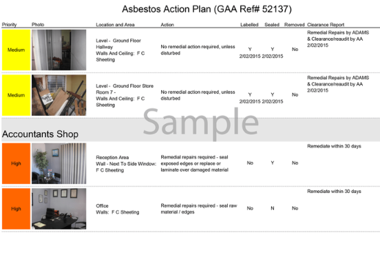 How specific does an asbestos management plan need to be?