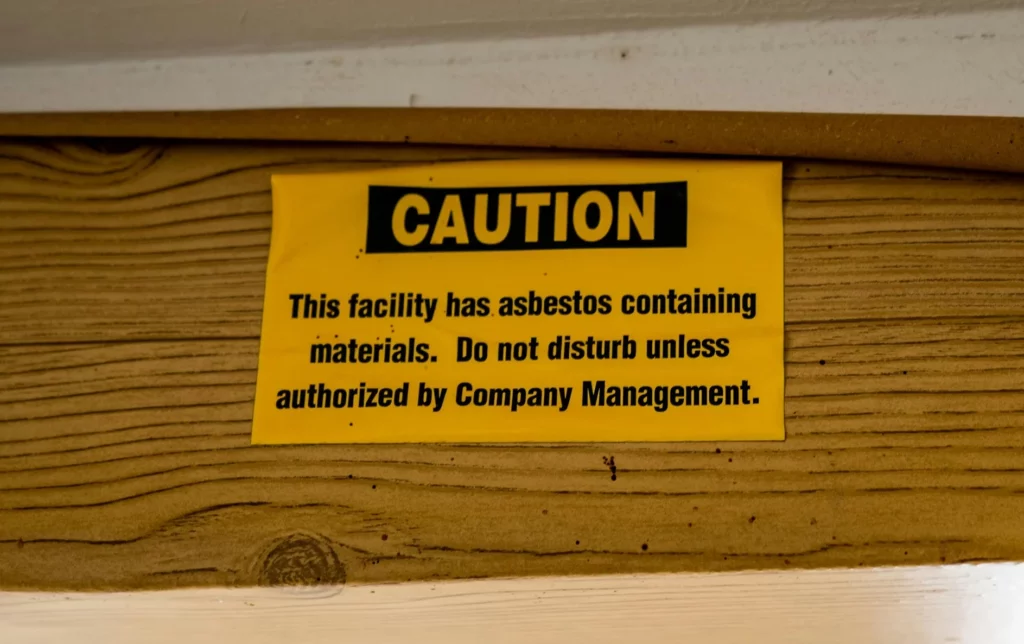 asbestos sign